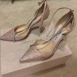 Jimmy Choo Blush and Crystal Heels